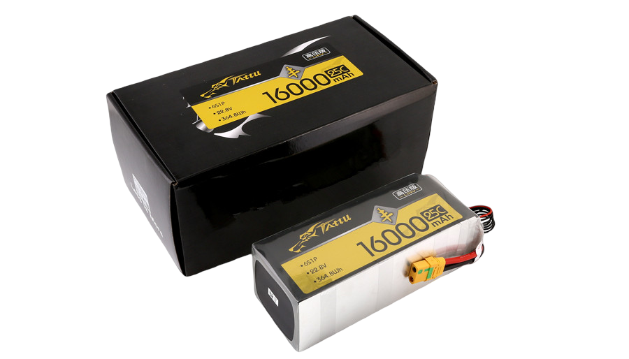 TATTU豐22.8V高壓版16000mAh軟包無人機鋰電池25C 6S1P XT90-S
